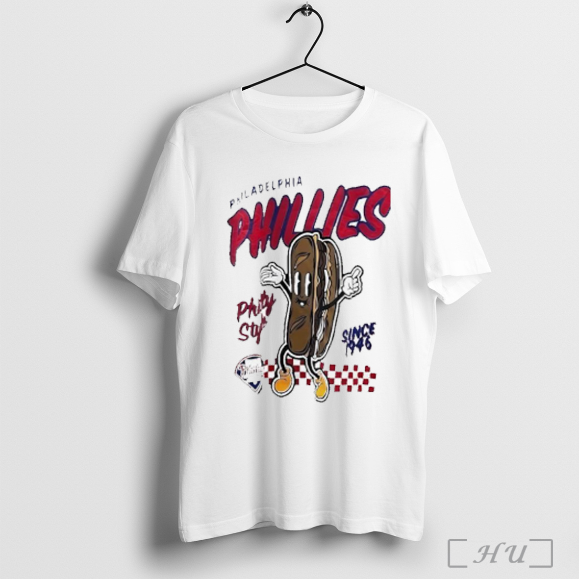 Philadelphia Phillies Mitchell Ness Cooperstown Since 1946 Hotdog T Shirt Sweatshirt