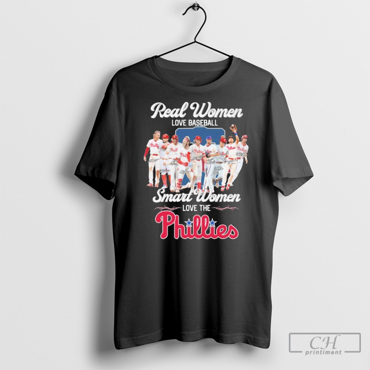Philadelphia Phillies Real Women Love Baseball Smart Women Love The Phillies Signatures Shirt