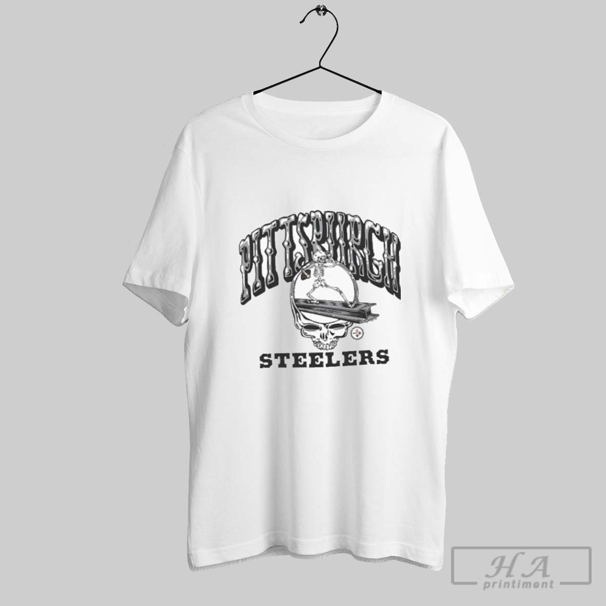 Pittsburgh Steelers Nfl X Grateful Dead Skeleton T Shirts