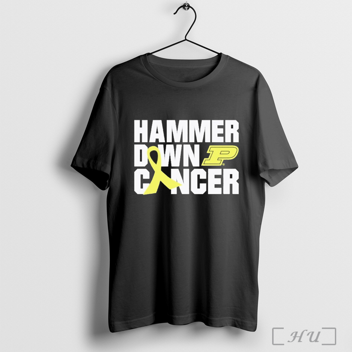 Purdue Boilermakers Hammer Down Cancer T Shirt Sweatshirt