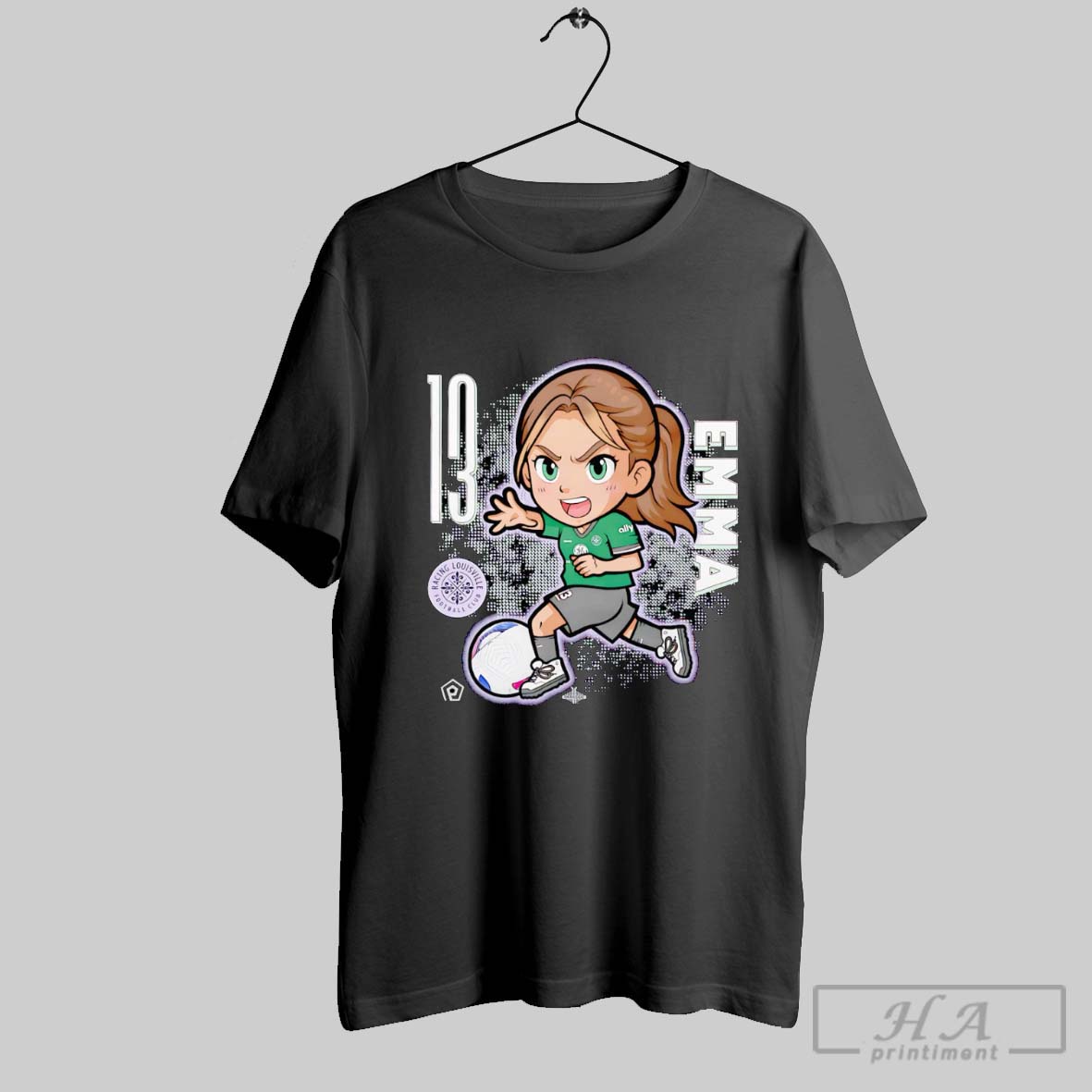 Racing Louisville Emma Sears Chibi Cartoon Shirt Hoodie Sweater Longsleeve And V Neck T Shirt