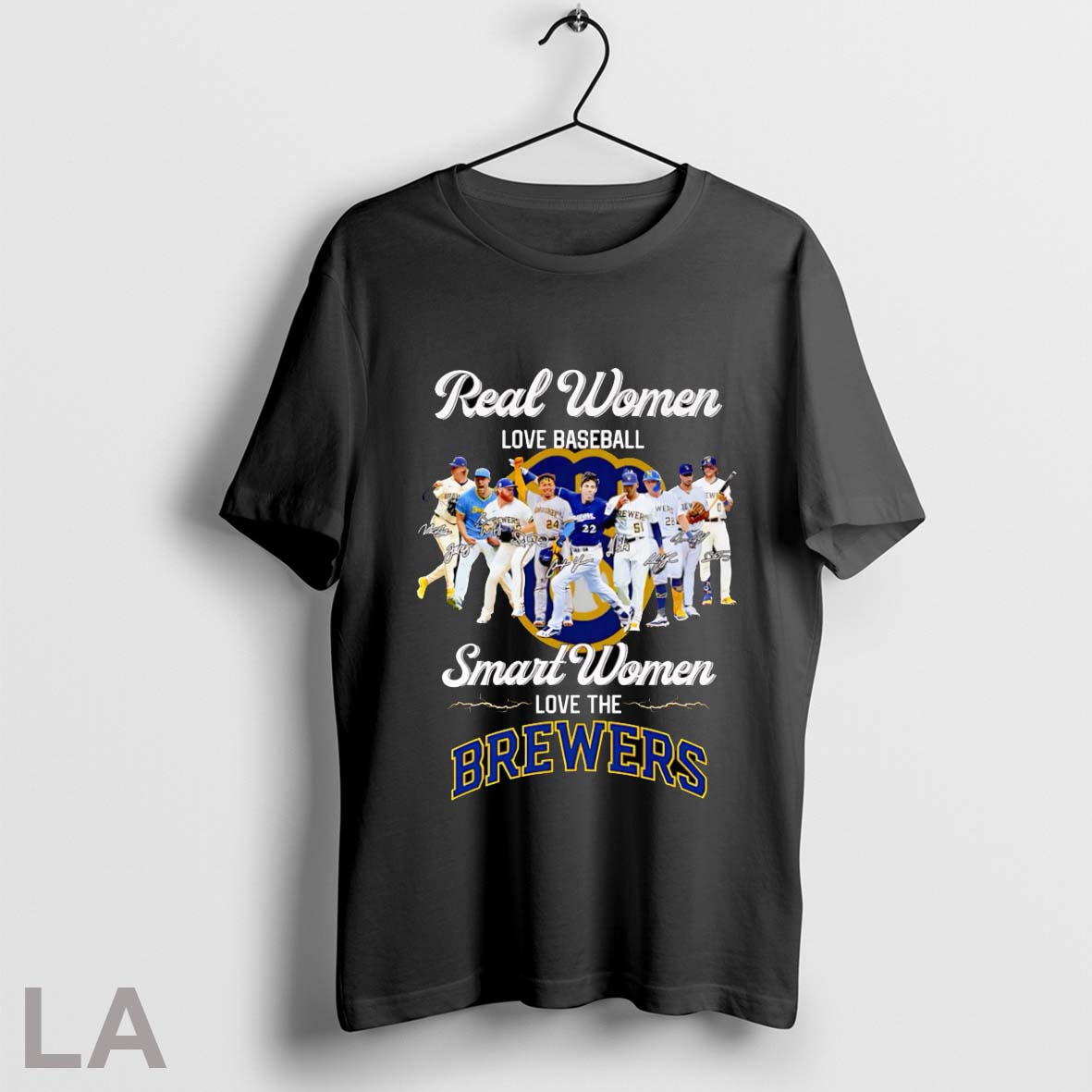 Real Women Love Baseball Smart Women Love The Brewers Signatures T Shirt
