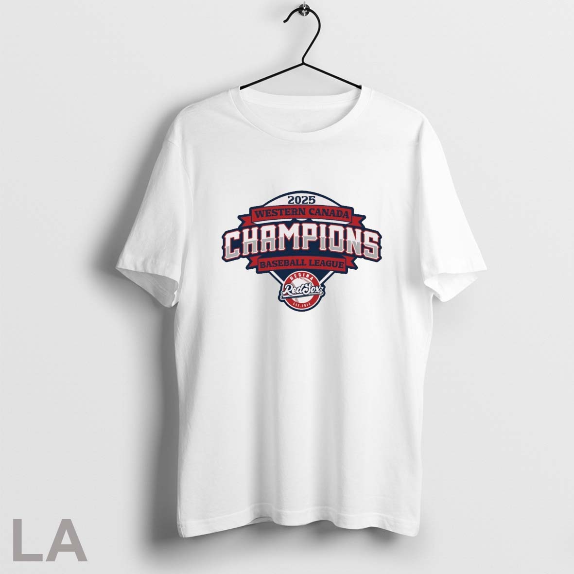 Regina Red Sox 2025 Western Canada Champions Baseball League Wcbl Logo T Shirt