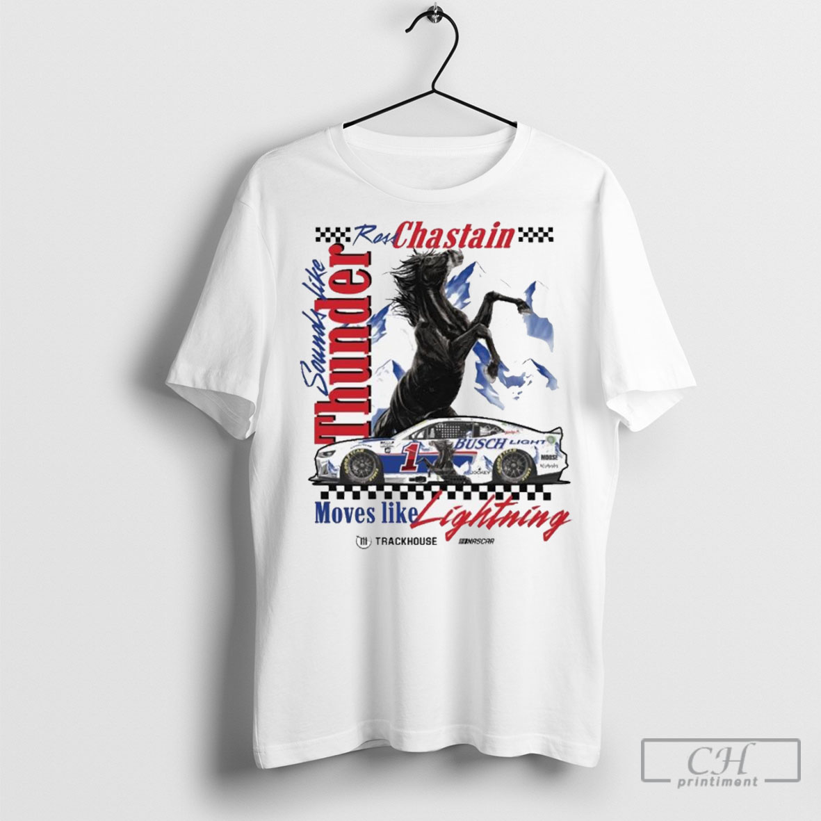 Ross Chastain 1 2025 Busch Light Retro T Shirts