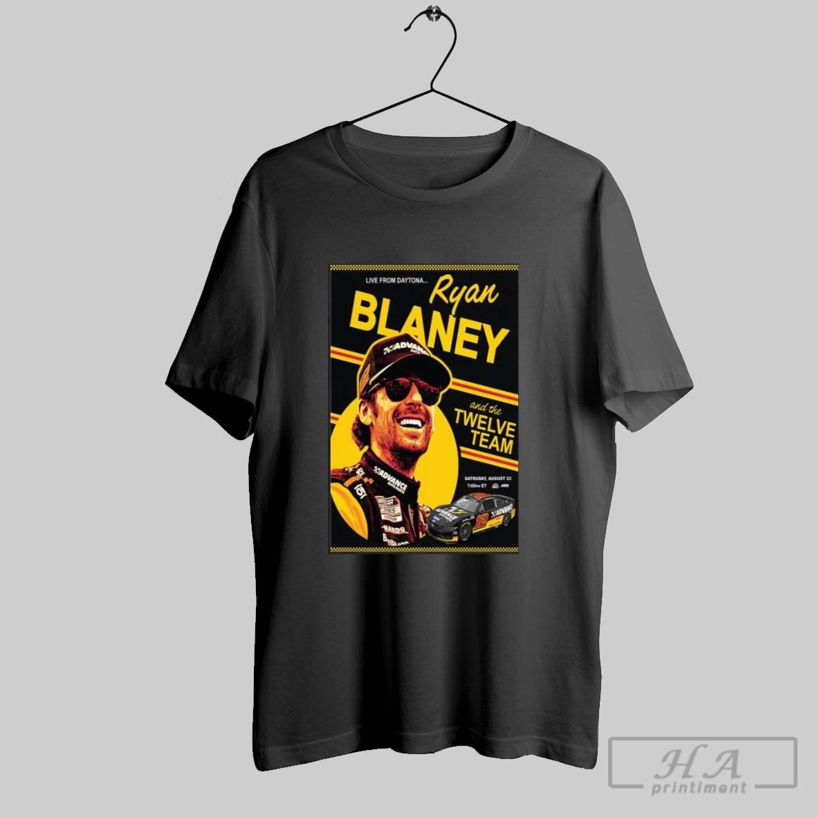 Ryan Blaney And The Twelve Team Live From Daytona August 23 2025 T Shirt