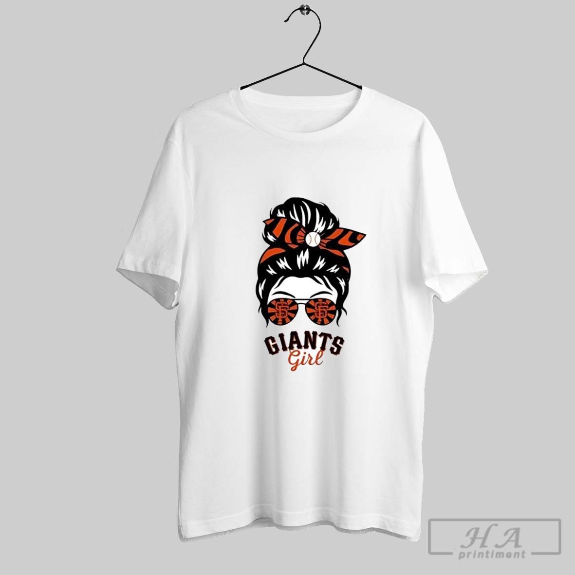 San Francisco Giants Girl Messy Bun Glasses Shirt Hoodie Sweater Longsleeve And V Neck T Shirt