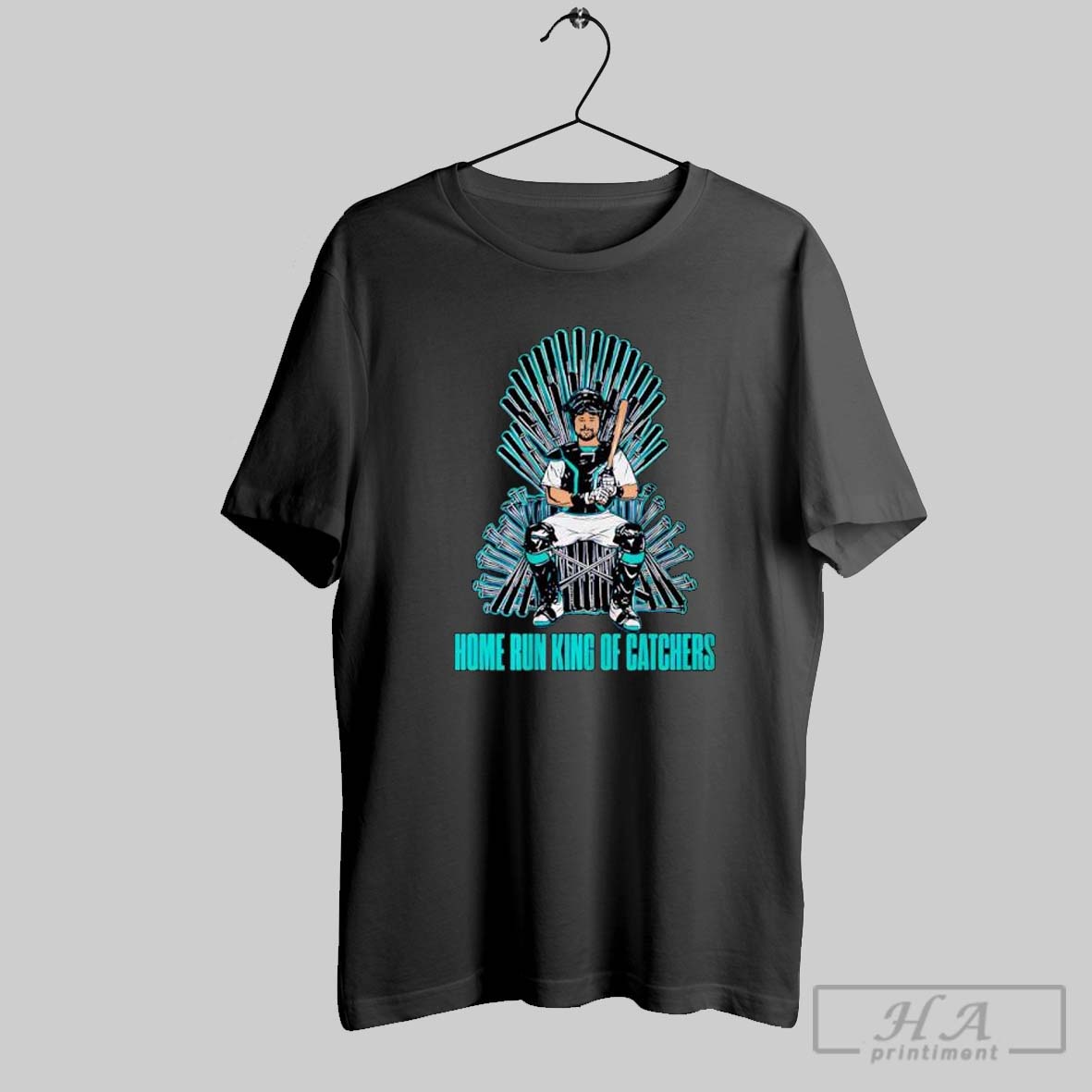 Seattle Mariners Cal Raleigh Home Run King Of Catchers Shirt Hoodie Sweater Longsleeve And V Neck T Shirt