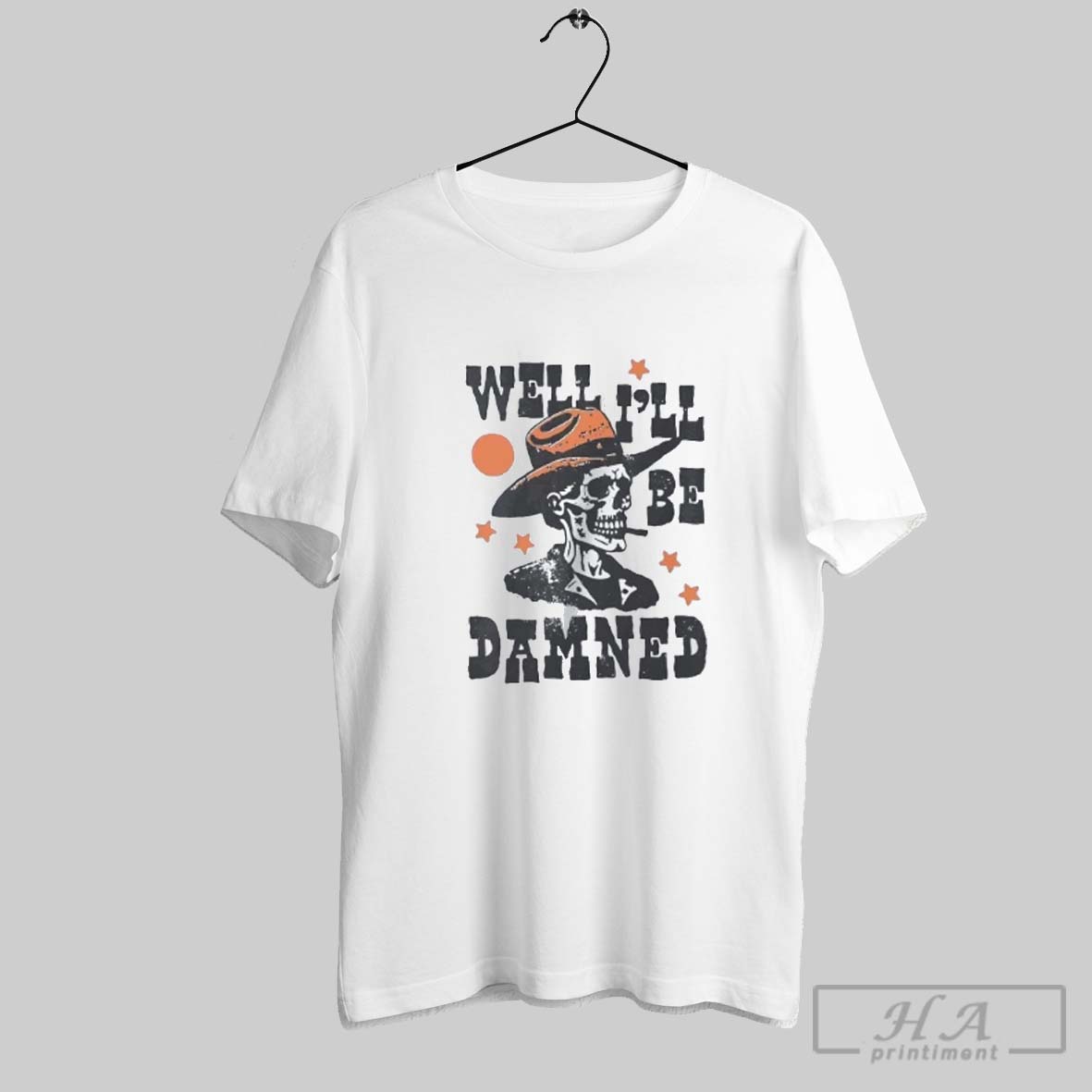 Skeleton Well Ll Be Damned Halloween Shirt