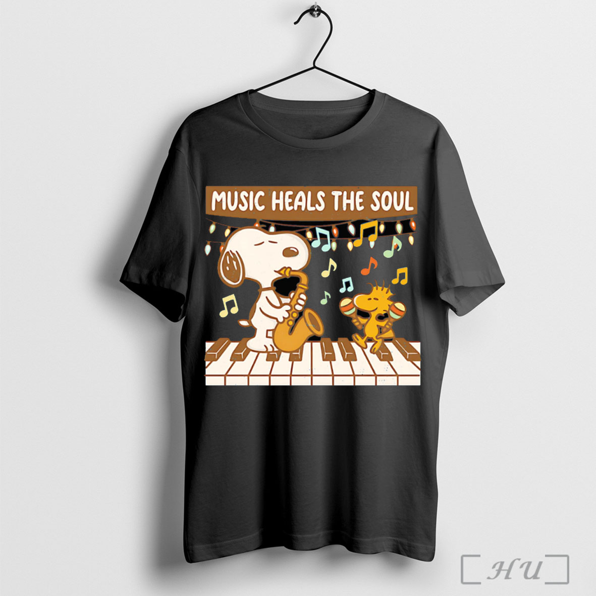 Snoopy And Woodstock Piano Music Heals The Soul T Shirt Sweatshirt