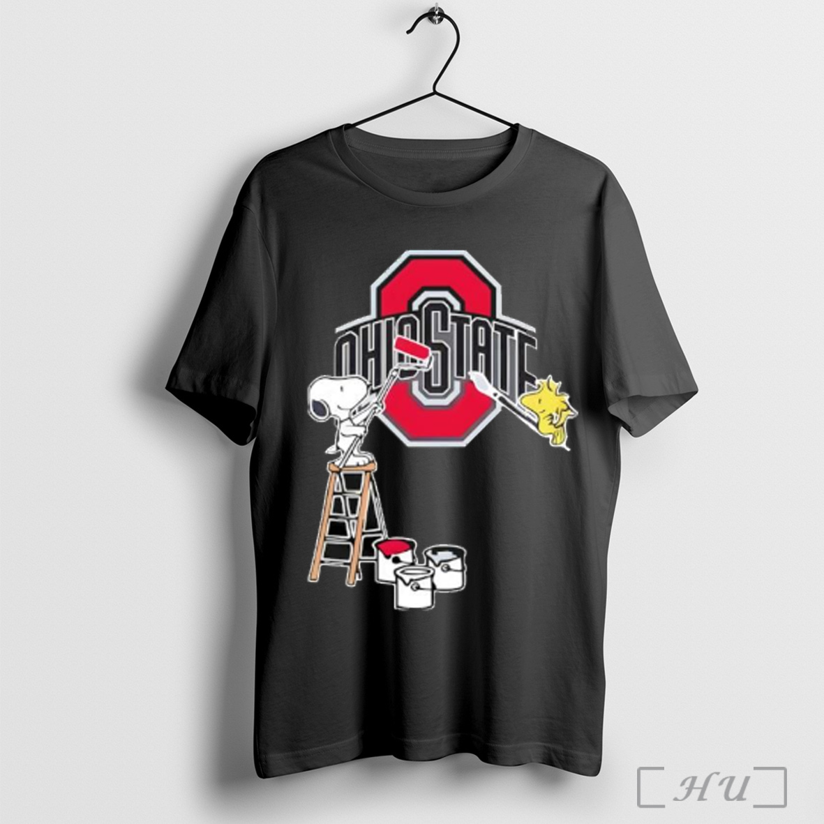 Snoopy And Woodstock Drawing Logo Of Ohio State University T Shirt Sweatshirt