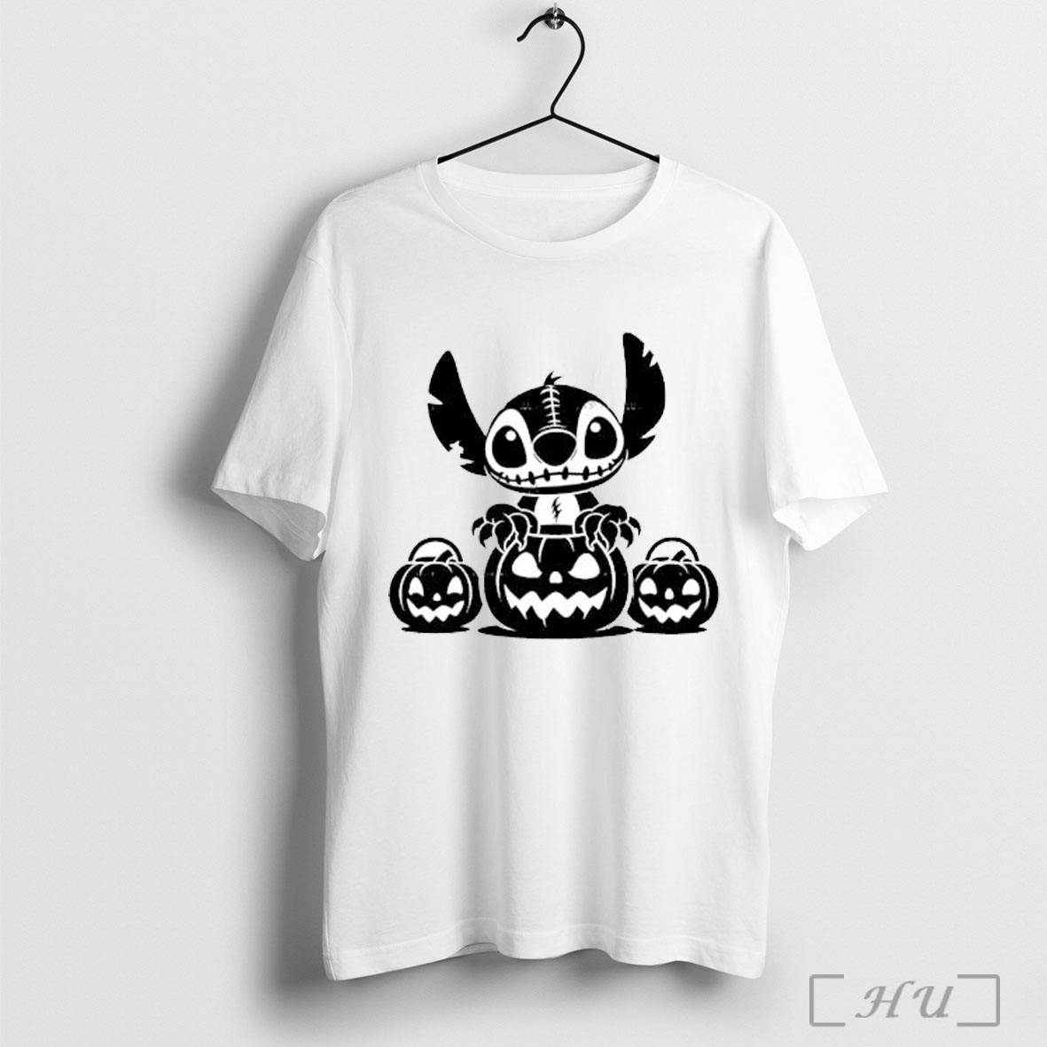 Stitch Halloween Pumpkin Basket Cartoon T Shirt Sweatshirt