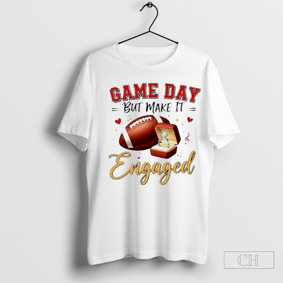 Taylor Travis Kelce Game Day But Make It Engaged Football Country Music T Shirt