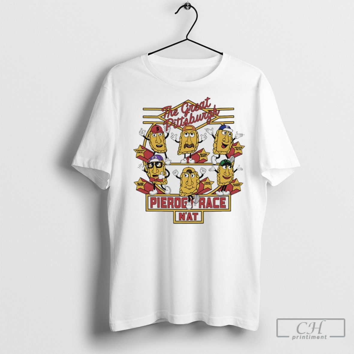 The Great Pittsburgh Pirates Pierogy Race Nat Cartoon Shirt