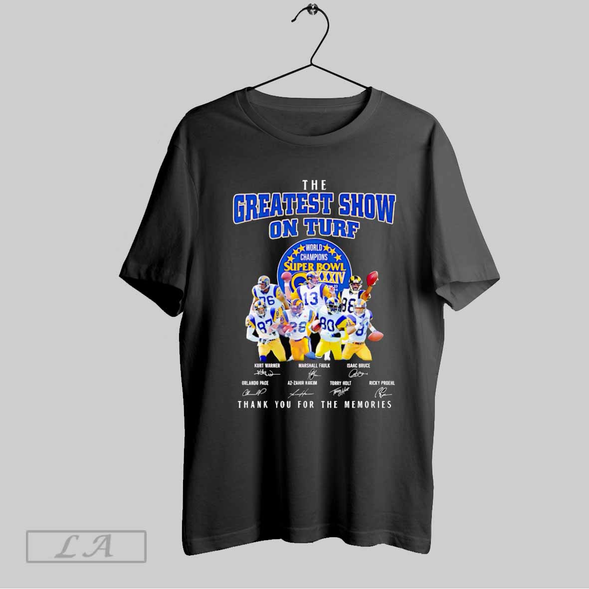 The Greatest Show On Turf Super Bowl Xxxiv Thank You For The Memories Shirt T Shirt