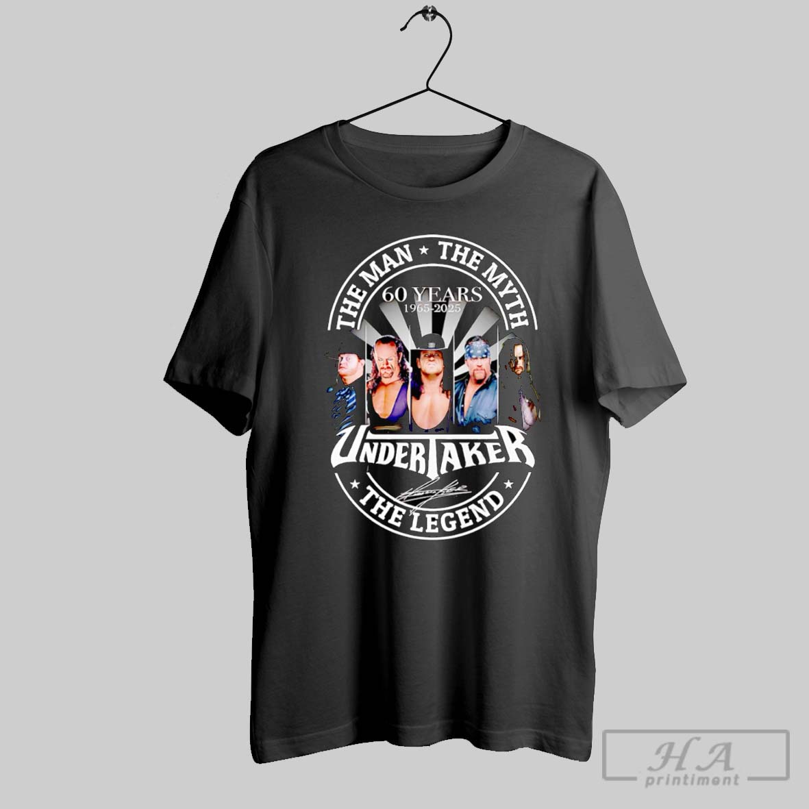 The Man The Myth The Legend Undertaker 60 Years 1965 2025 Shirt Hoodie Sweater Longsleeve And V Neck T Shirt