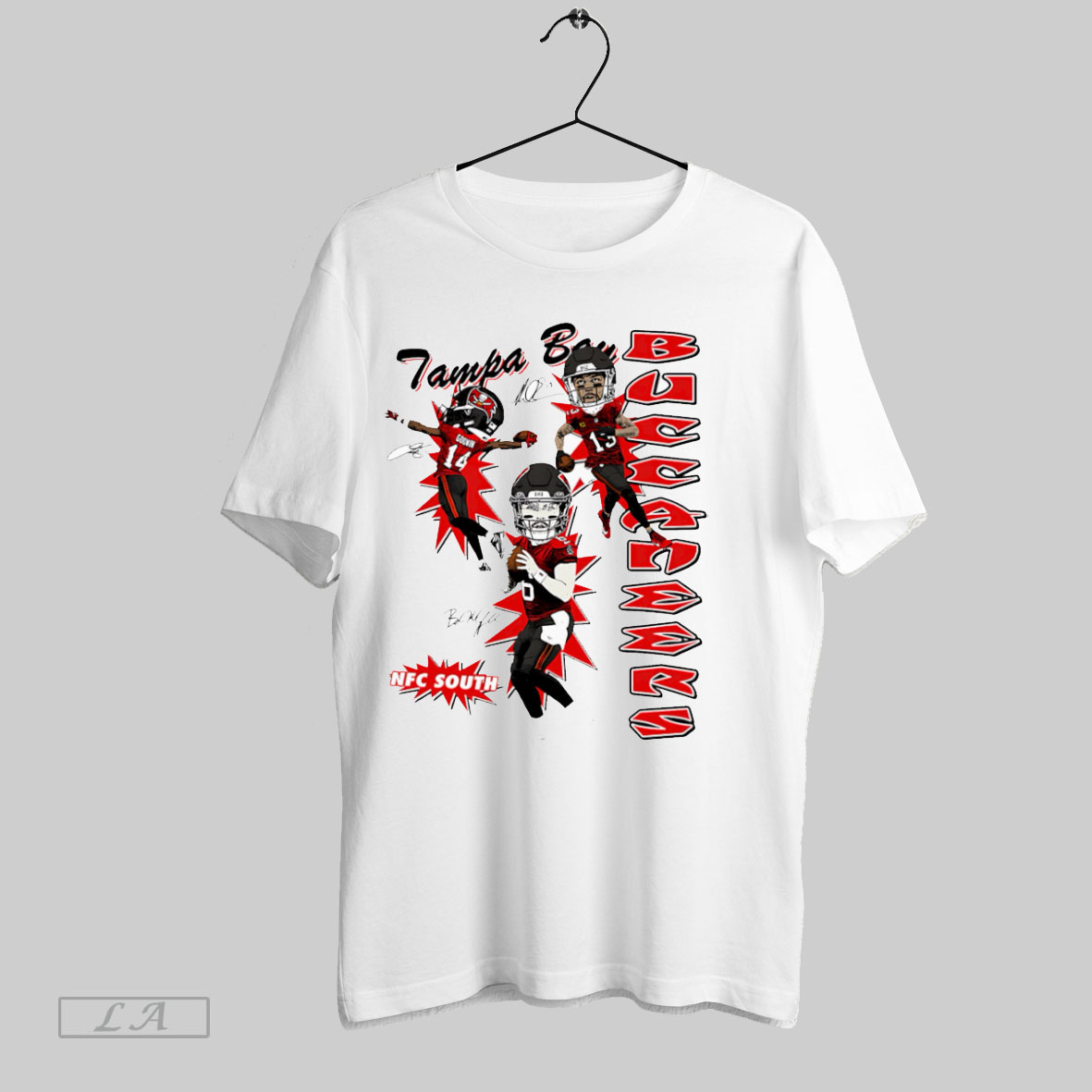 Top 2025 Tampa Bay Buccaneers Nfc South Baker Mayfield Chris Godwin And Mike Evans Tshirt Shirt