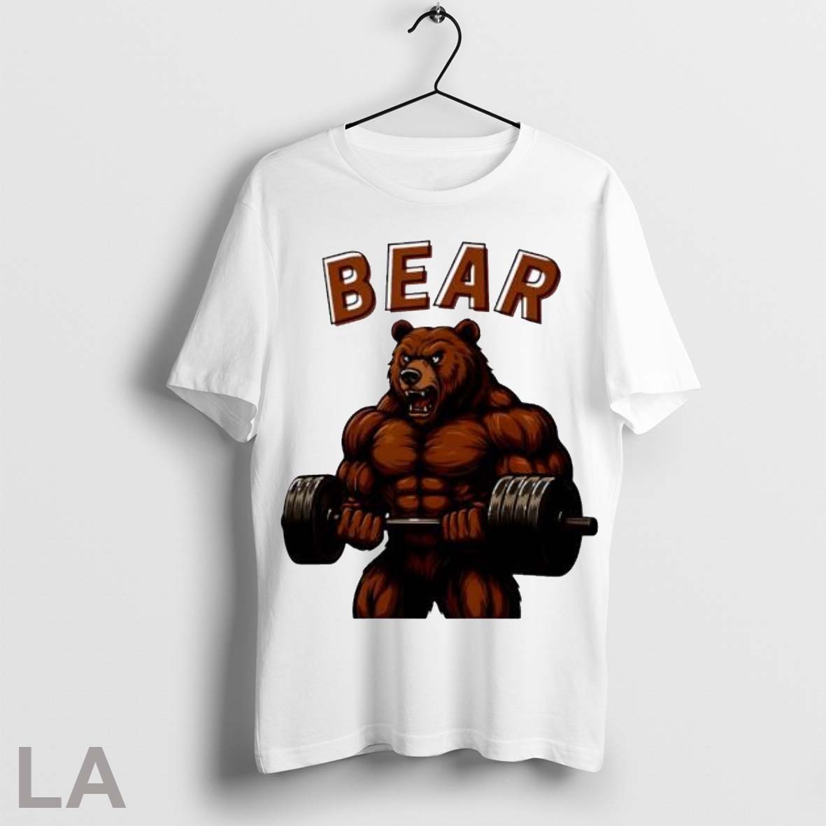 Top Bear Gym Weightlifting T Shirt