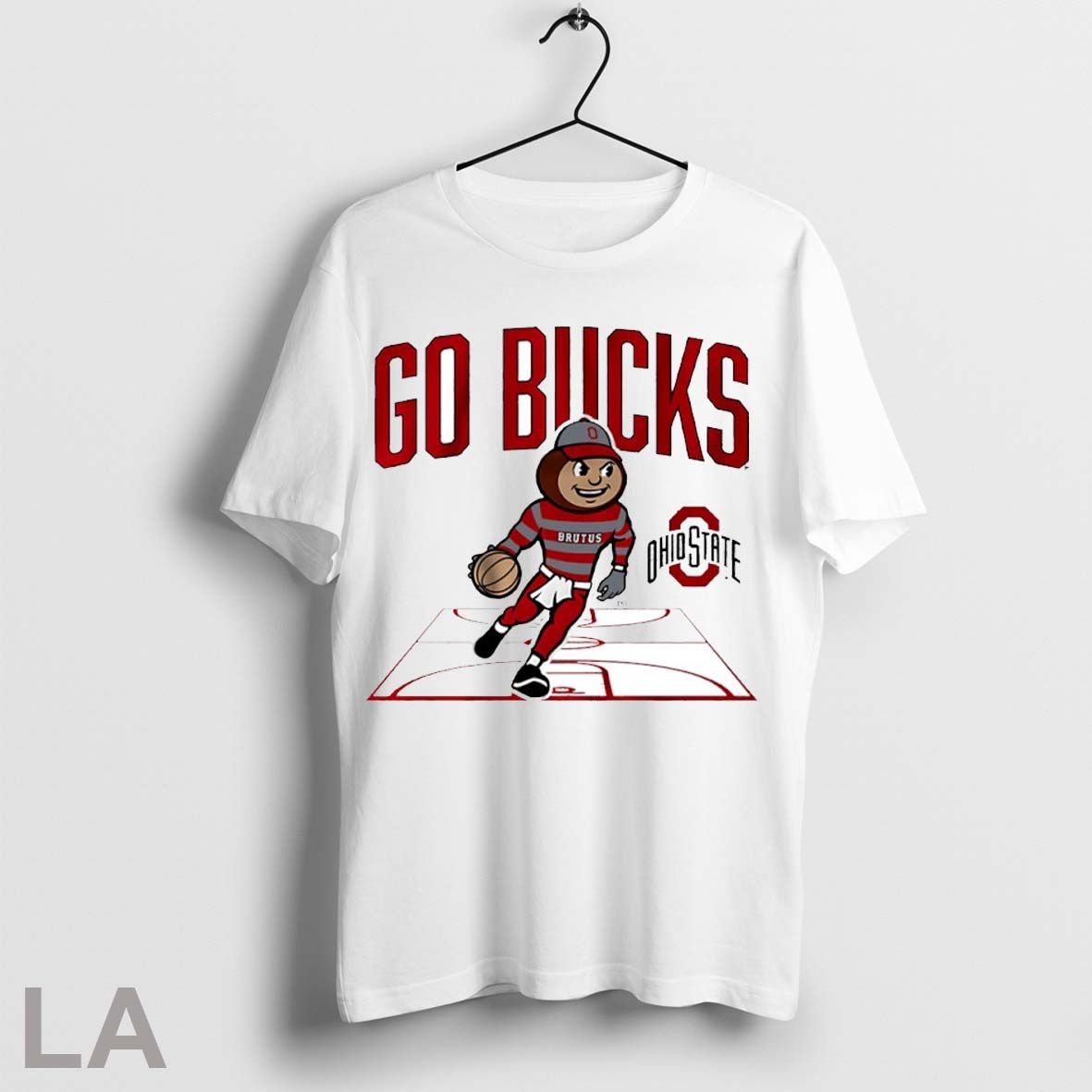 Top Go Bucks Brutus Buckeye Ohio State Buckeyes Basketball Mascot Shirt