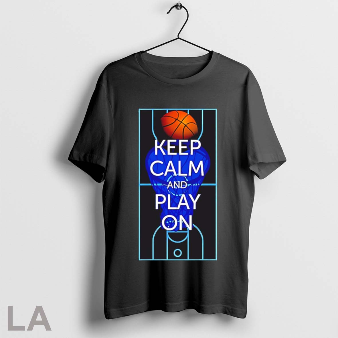 Top Keep Calm And Play On Basketball Court Shirt