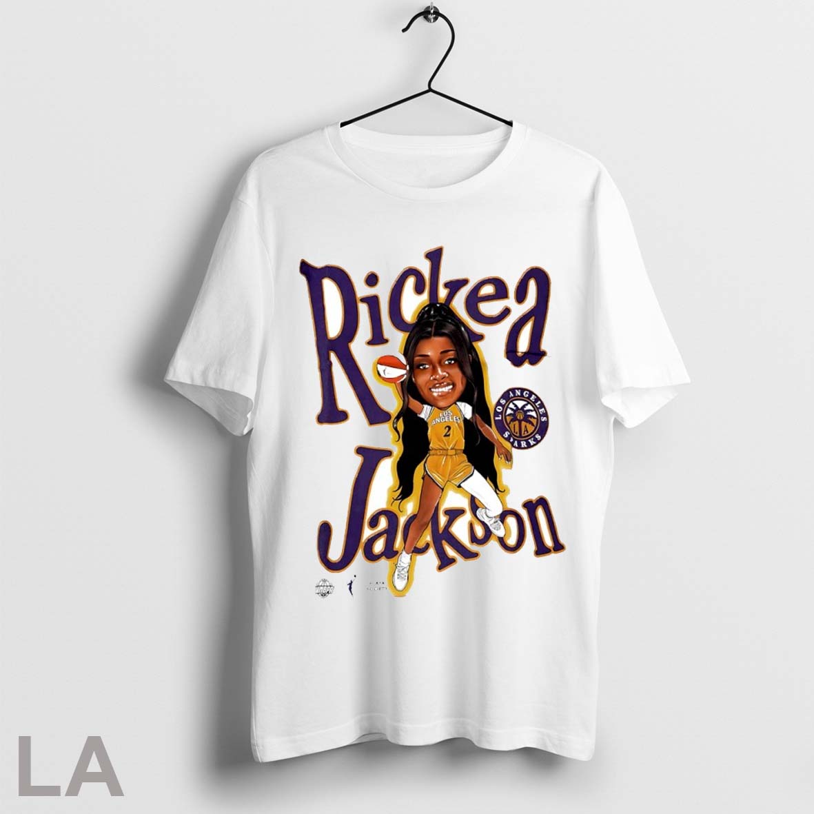 Top Rickea Jackson Los Angeles Sparks Wnba Caricature Shirt