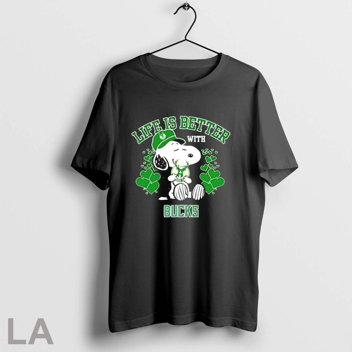 Top Snoopy Life Is Better With Milwaukee Bucks Shirt