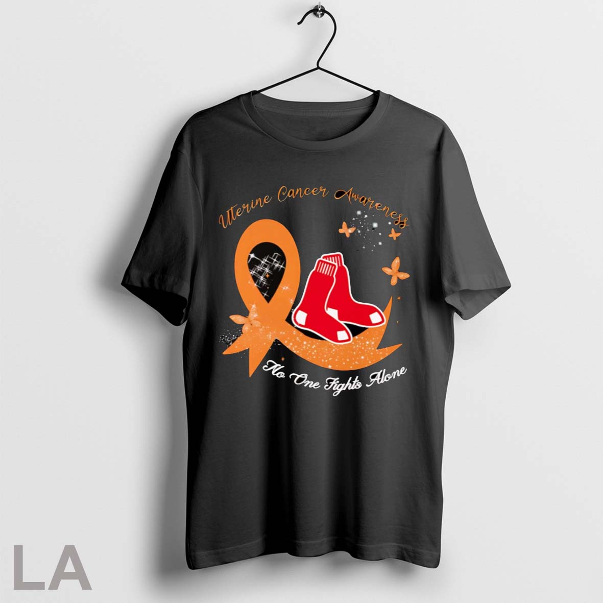 Top Uterine Cancer Awareness No One Fights Alone Boston Red Sox Shirt