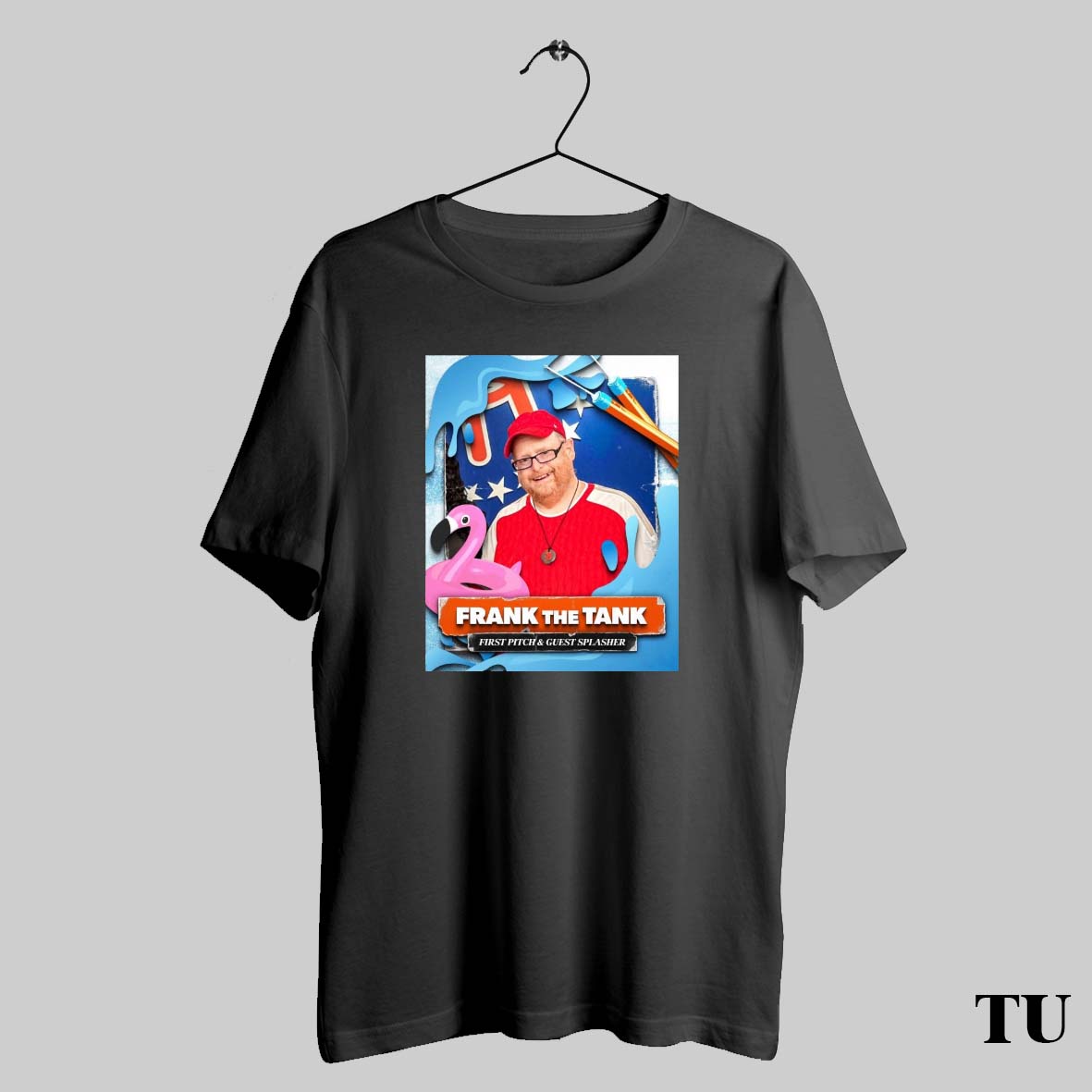 Trending Official Baltimore Orioles Frank The Tank First Pitch And Guest Splasher Poster T Shirt Hoodie Sweater Long Sleeve And Tank Top
