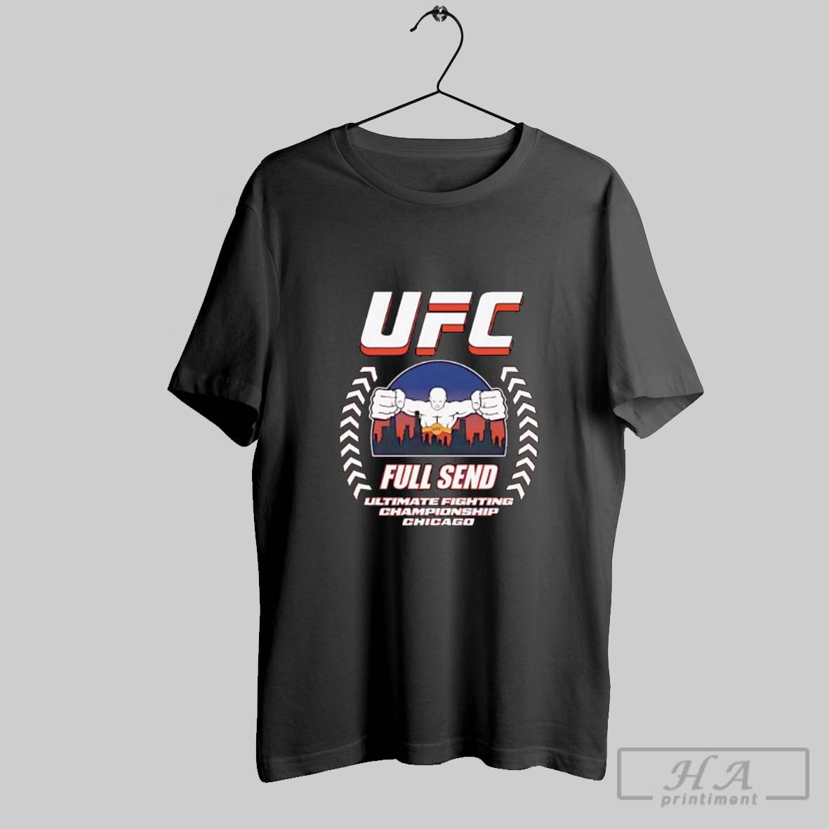 Ufc Chicago Cage Black Shirt