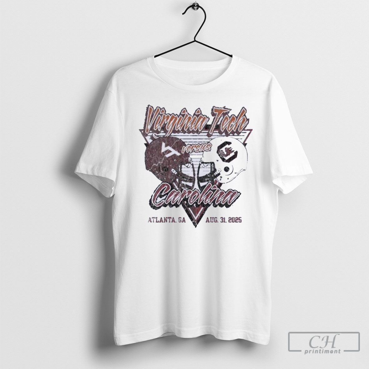 Virginia Tech Vs South Carolina 2025 Gameday Football Helmet T Shirt