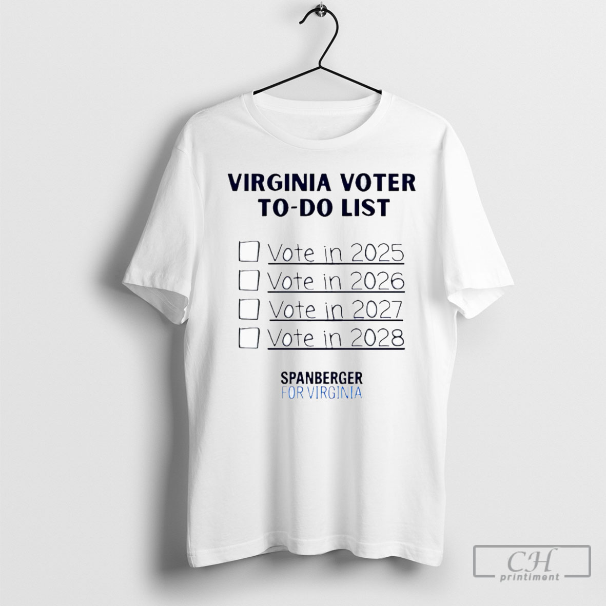 Virginia Voter To Do List Vote In 2025 Spanberger Sweater Tee Shirt