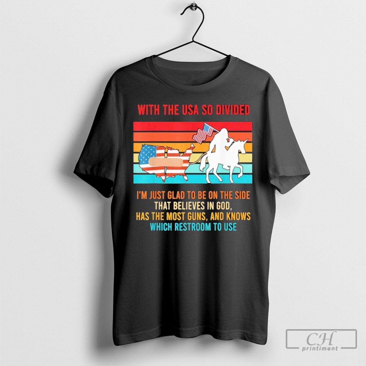With The Us So Divided American Im Just Glad To Be On The Shirt Tee Shirts