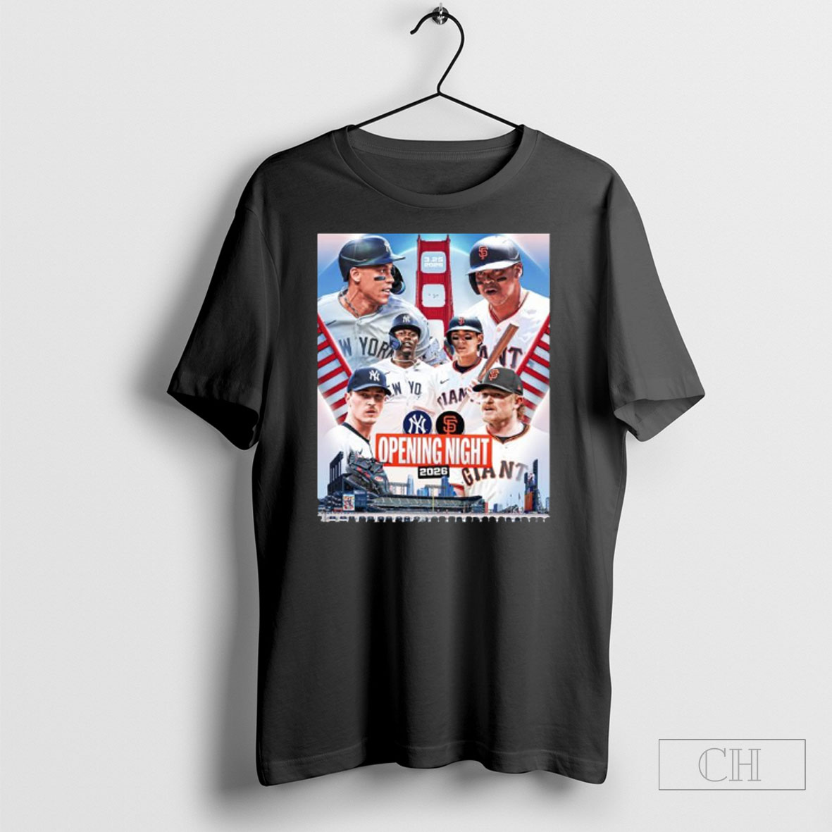 Yankees Vs Giants Opening Night 2026 Sweater Tee Shirt