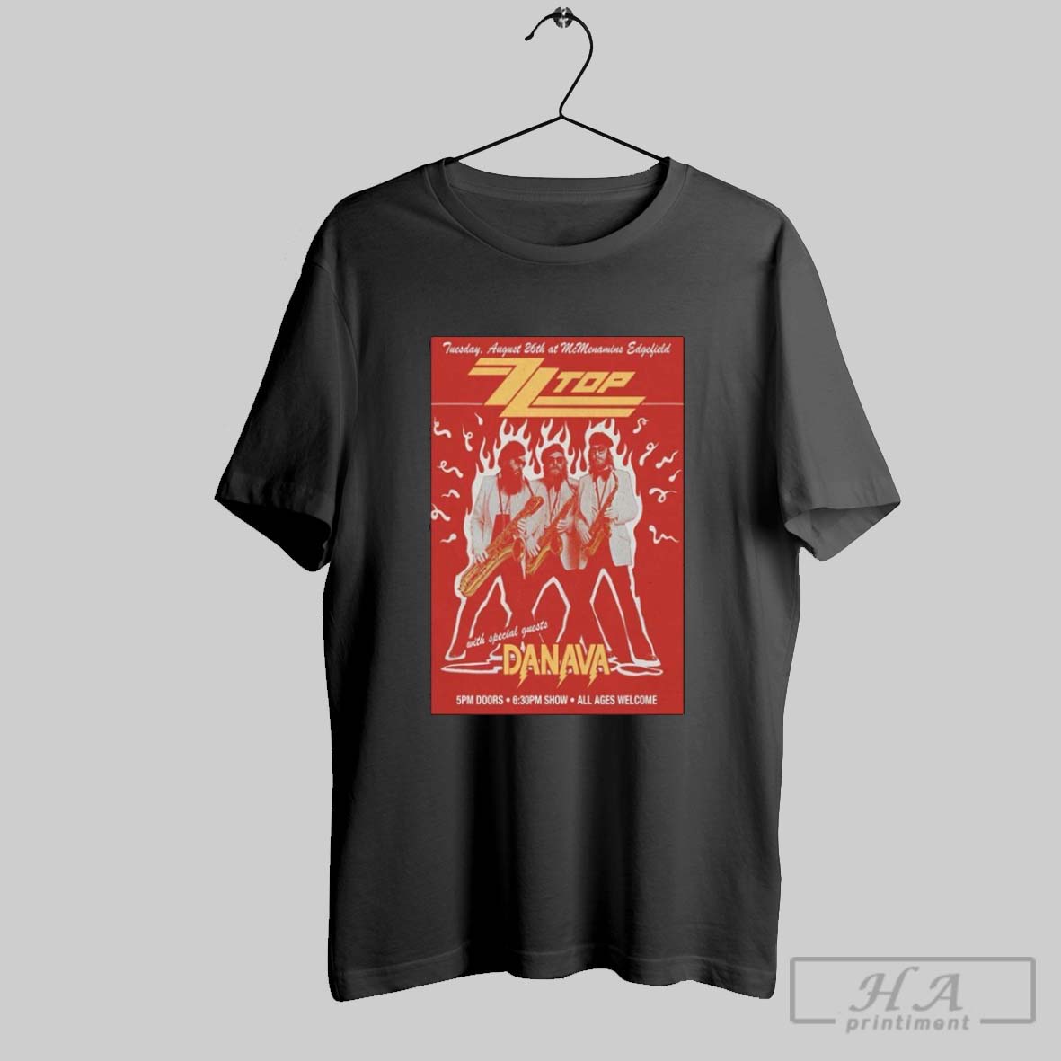 Zztop All Ages Welcome Danava Tour 2025 T Shirts