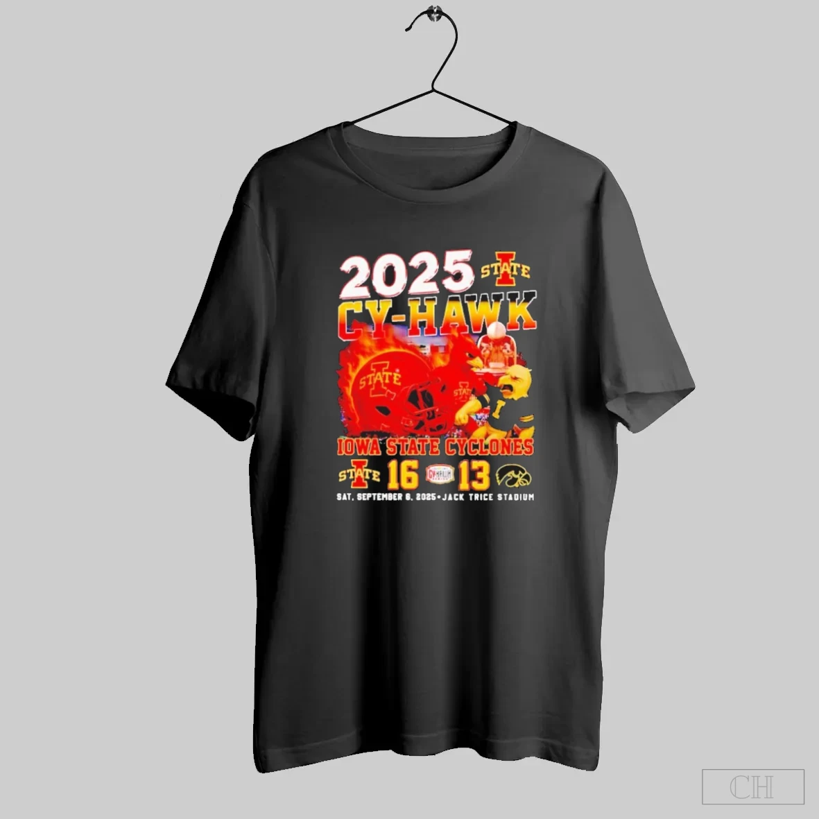2025 Cy Hawk Iowa State Cyclones 16 13 Iowa Hawkeyes Masco Shirt Tee Hoodie