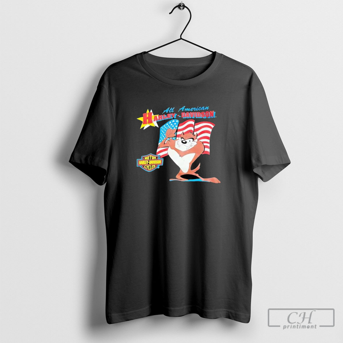 All American Harley Davidson Motor Harley Davidson Cycles Taz Shirt Tee Hoodie