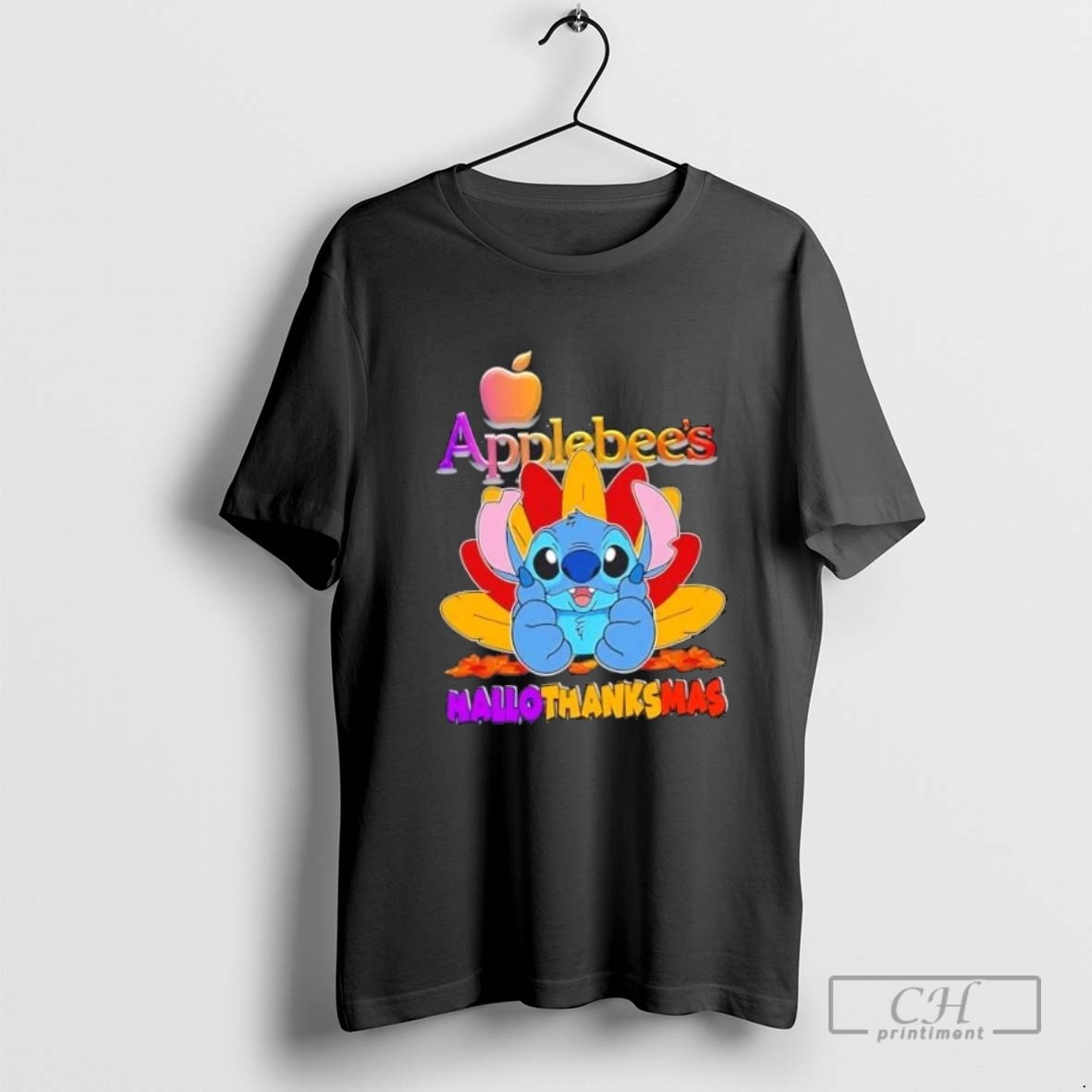 Applebees X Stitch Happy Hallothanksmas T Shirt