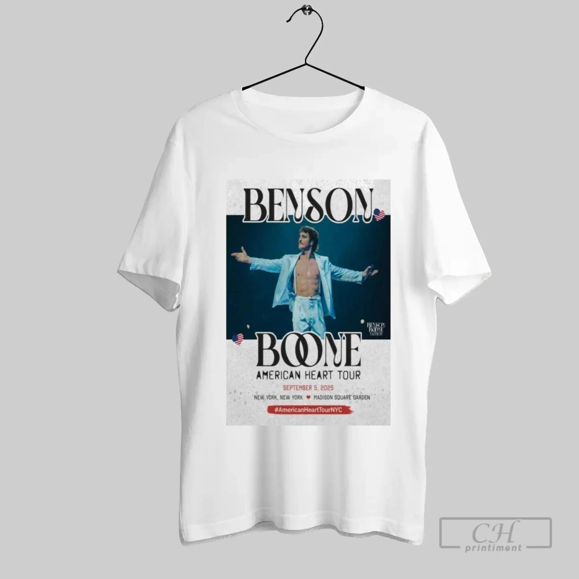 Benson Boone Sept 05 2025 Madison Square Garden New York Ny T Shirt