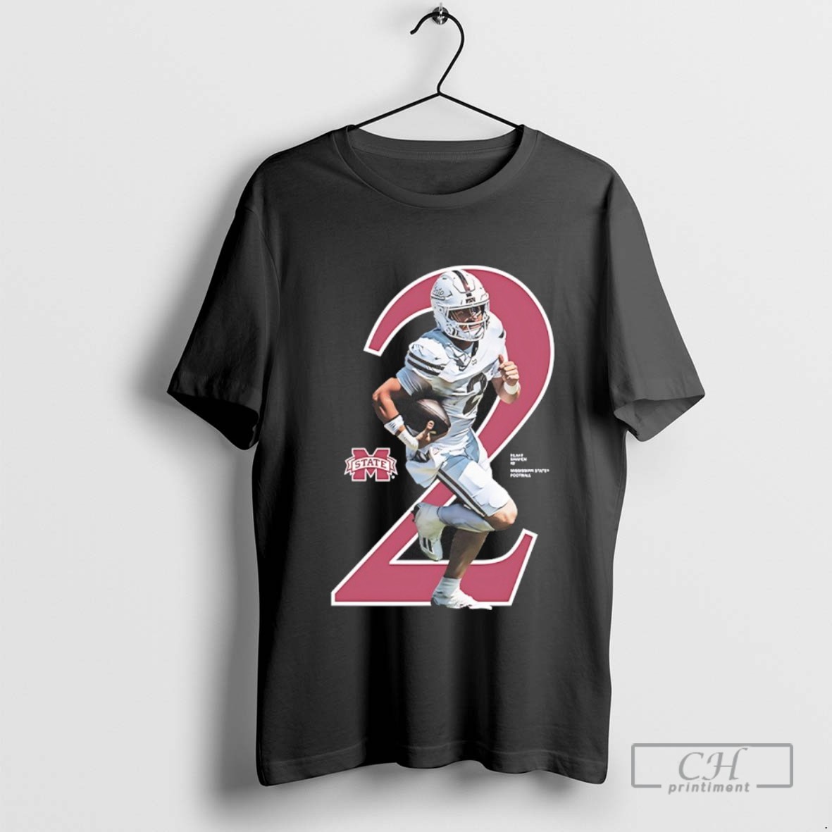 Blake Shapen 2 Mississippi State Bulldogs 2025 Ncaa Player T Shirt