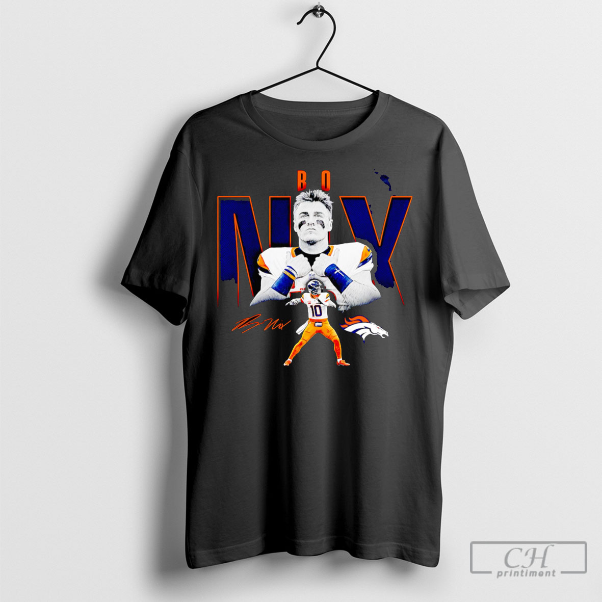 Bo Nix Denver Broncos Humble Shadow Player Graphic Shirt Tee Hoodie