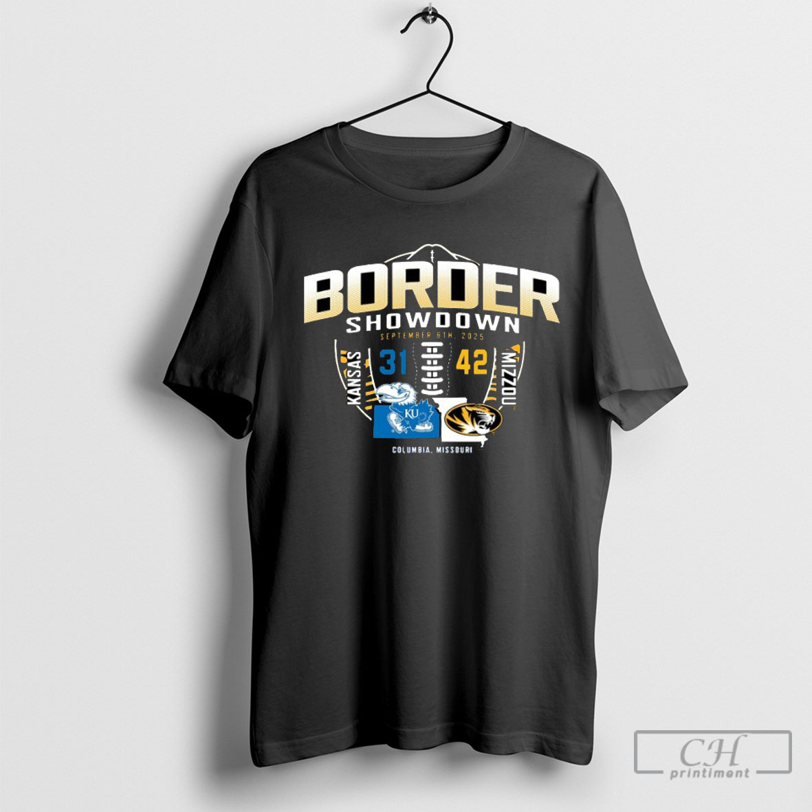 Border Showdown 2025 Mizzou 42 31 Kansas Score T T Shirt