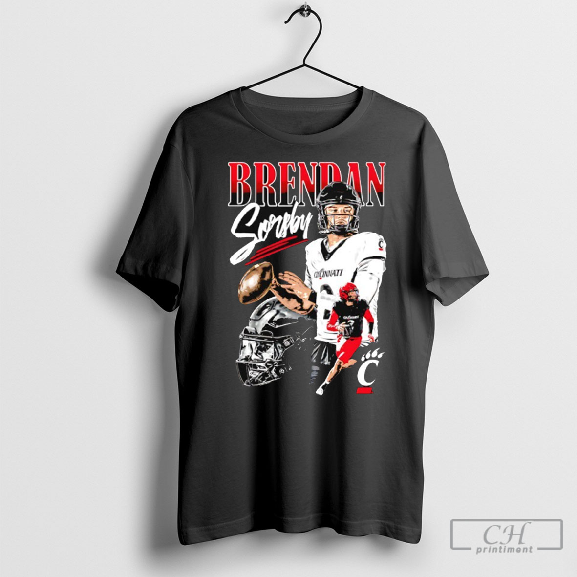 Brendan Sorsby Cincinnati Bearcats Football Graphic Shirt Tee Hoodie