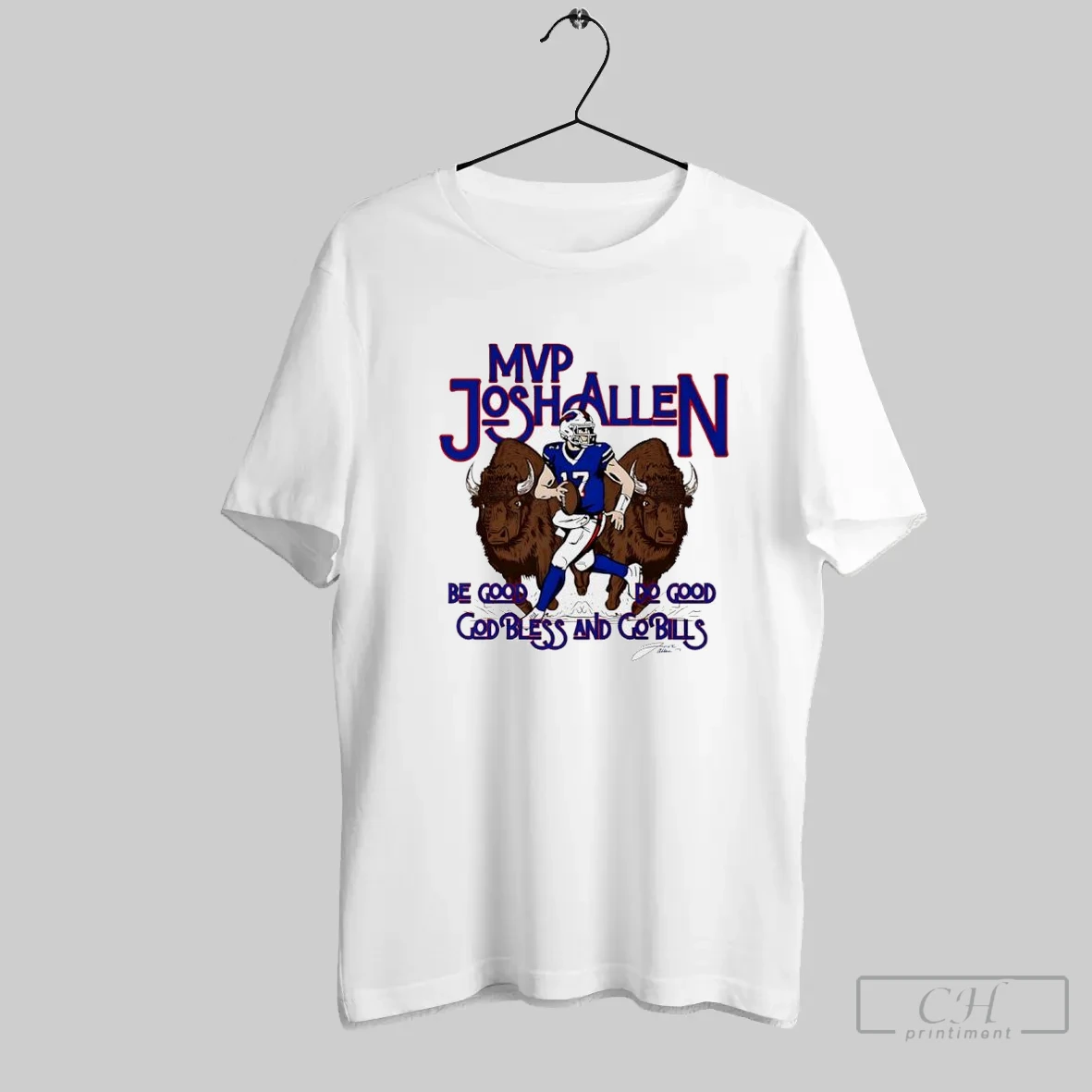 Buffalo Bills Nfl Mvp Josh Allen God Bless Go Bills Signature T Shirt Shirt