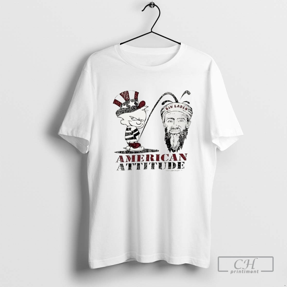 Calvin Hobbes Bin Laden American Attitude Ass T Shirt