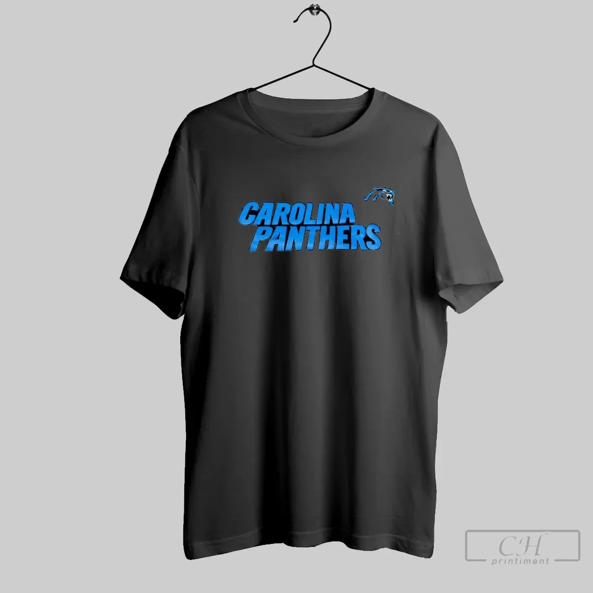 Carolina Panthers Big Logo Blue Font T Shirt Shirt