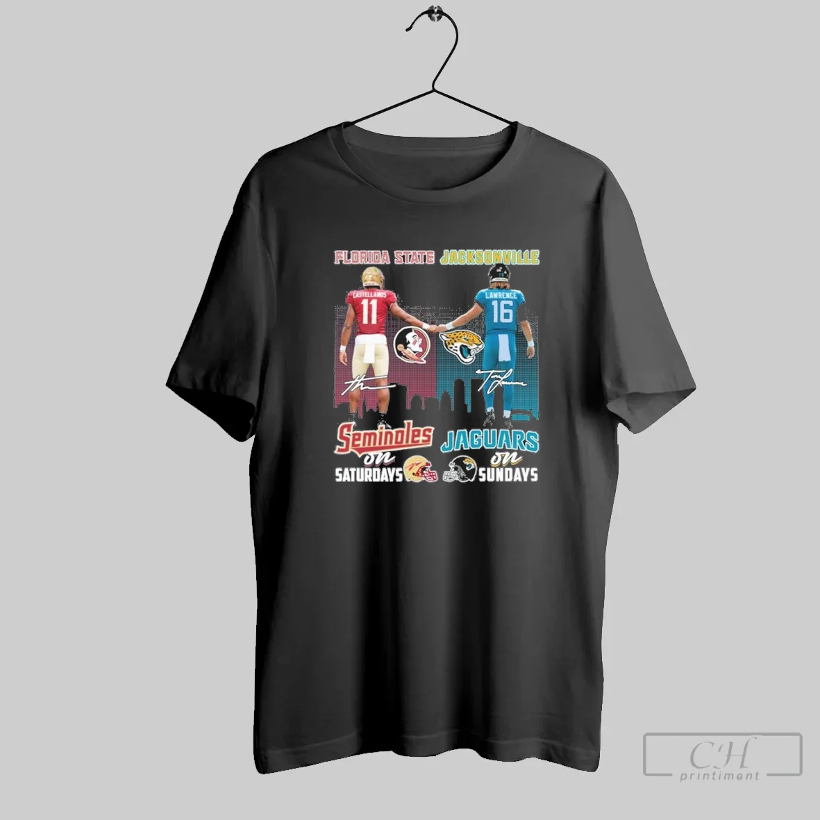 Castellanos Florida State Seminoles On Saturdays And Lawrence Jacksonville Jaguars On Sundays T Shirt Shirt