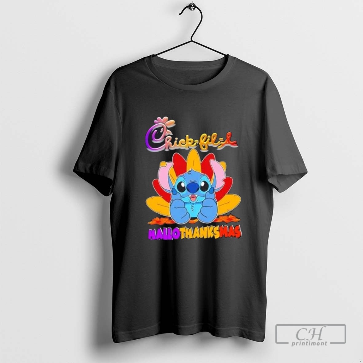 Chick Fil A X Stitch Happy Hallothanksmas T Shirt