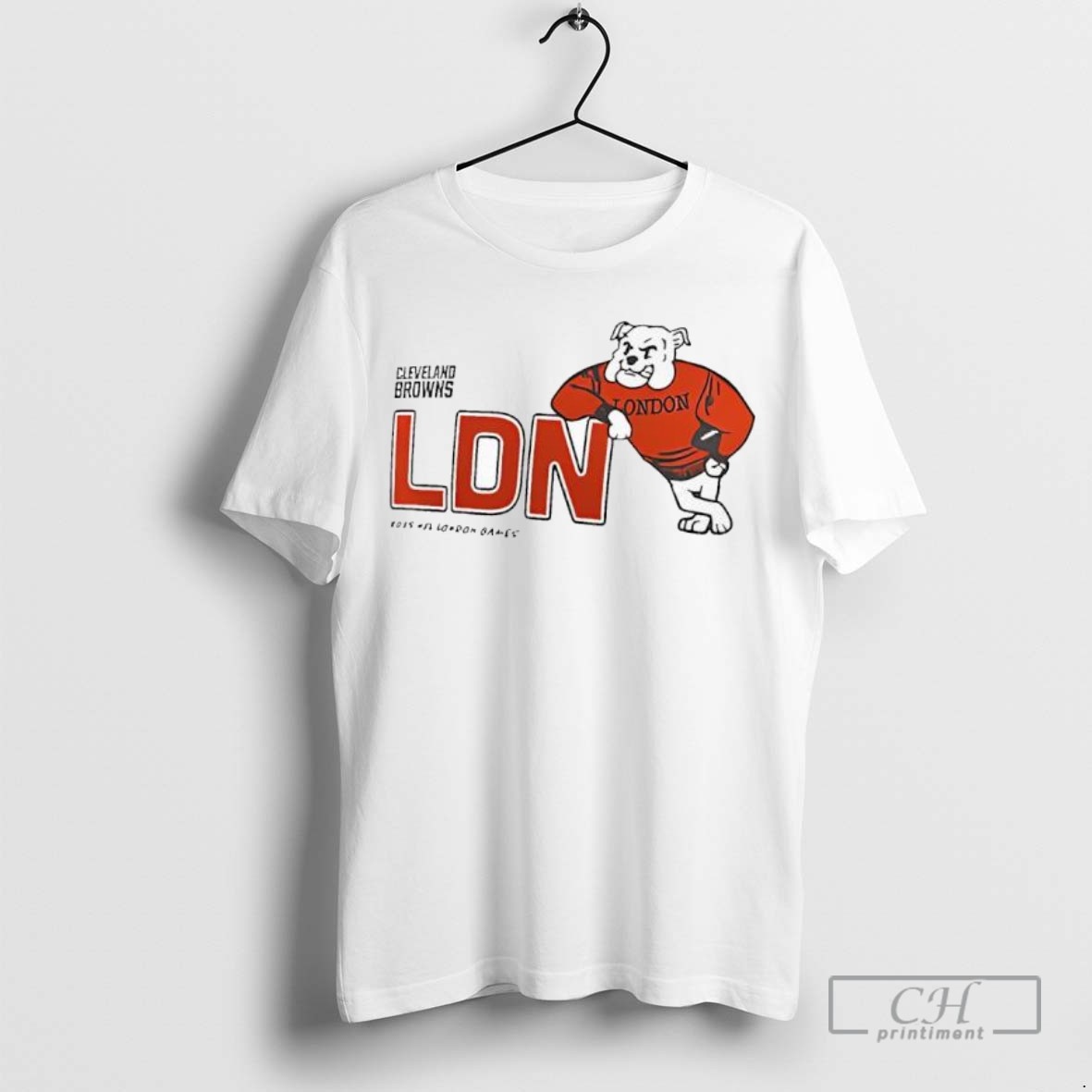 Cleveland Browns Hometown To London Ldn Mascot Ladies T Shirt