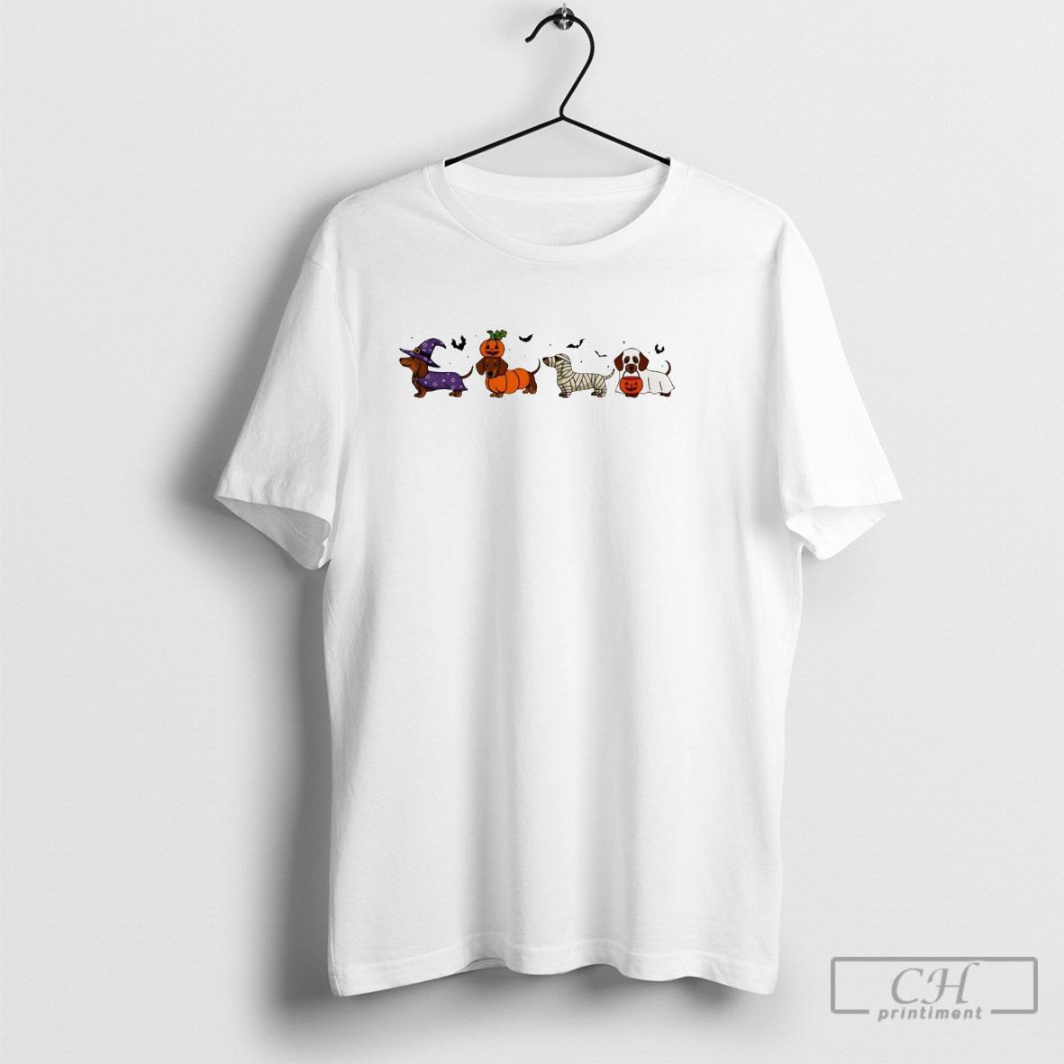 Dachshund Halloween Ghost Spooky T Shirt