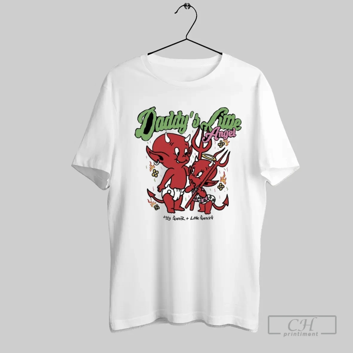 Daddys Little Angel Holy Sinner Little Sinner T Shirt Shirt