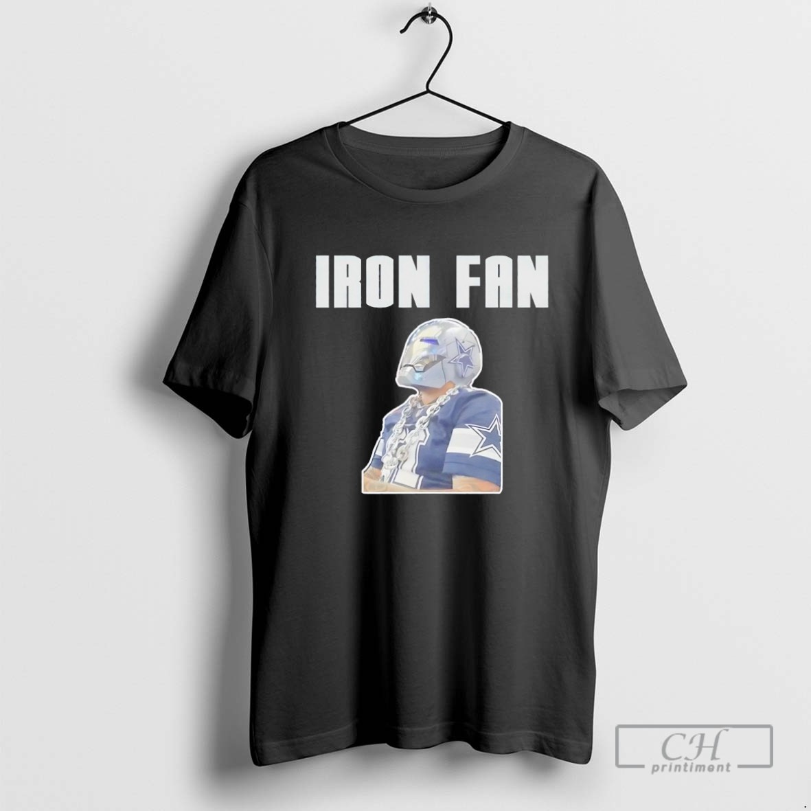 Dallas Cowboys Fan The Iron Fan Helmet T Shirt